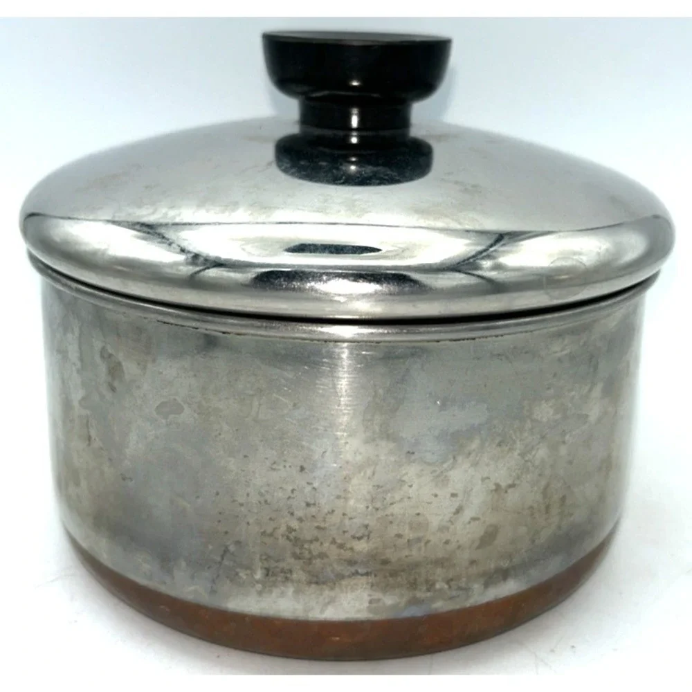 Revere Ware  Stainless Steel Copper Bottom 1 Qt Saucepan ‎ W/Lid Clinton IL